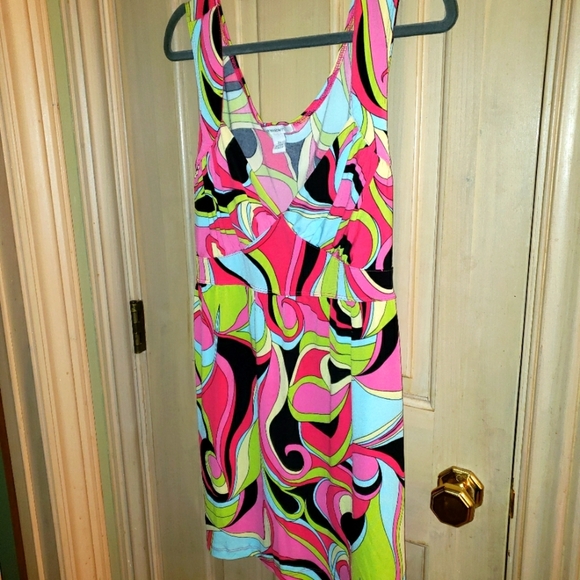 dressbarn Tops - Misses sz XL Dressbarn Geometric Bright Colors Shirt Tank Top